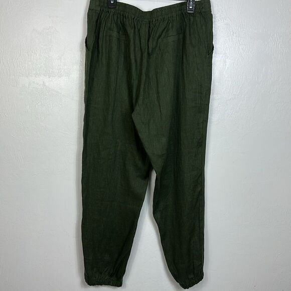 IXIMO Tapered Pants Linen Drawstring Back Elastic Waist Pants Size XL - Picture 4 of 11